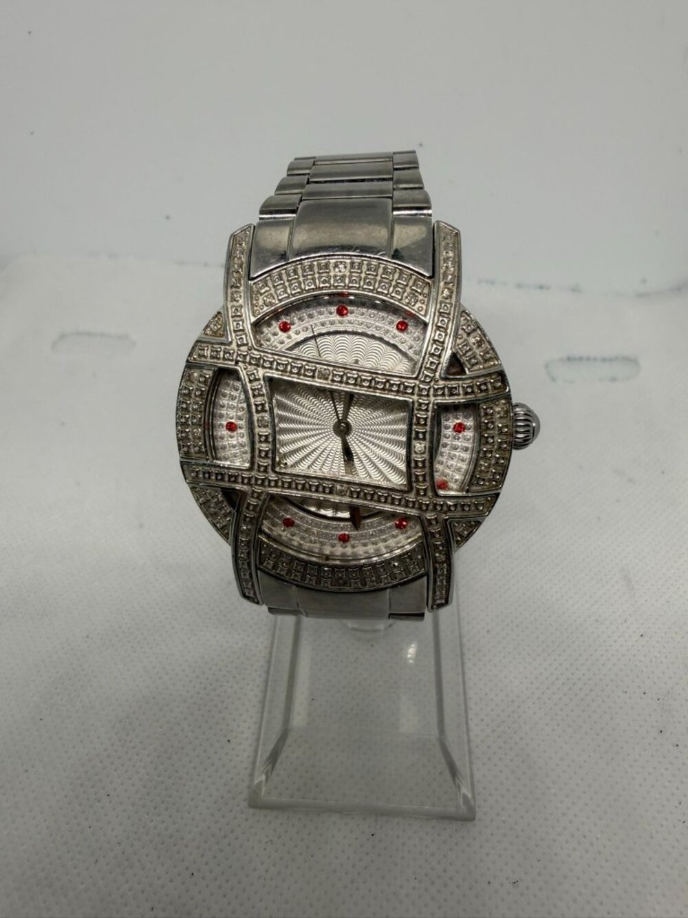 JBW Olympia 10-Yr Anniversary 38MM Diamond SS Silver Dial Women Watch JB-621410C
